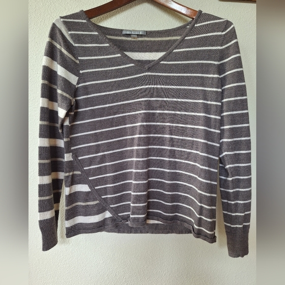 Smartwool Womens Sweater. Brown/Cream Striped. Size S - Picture 1 of 5